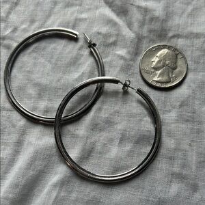 Silver Hoop vintage Earrings